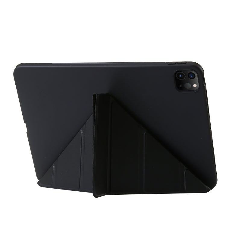 For iPad Pro 11 2024 TPU Deformation Flip Leather Tablet Case with Holder(Black) - iPad Pro 11 2024 Cases by PMC TechLife | Online Shopping South Africa | PMC TechLife | Buy Now Pay Later Mobicred