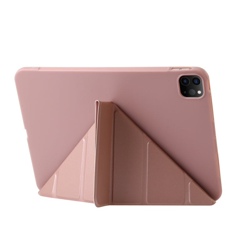 For iPad Pro 11 2024 TPU Deformation Flip Leather Tablet Case with Holder(Rose Gold) - iPad Pro 11 2024 Cases by PMC TechLife | Online Shopping South Africa | PMC TechLife | Buy Now Pay Later Mobicred