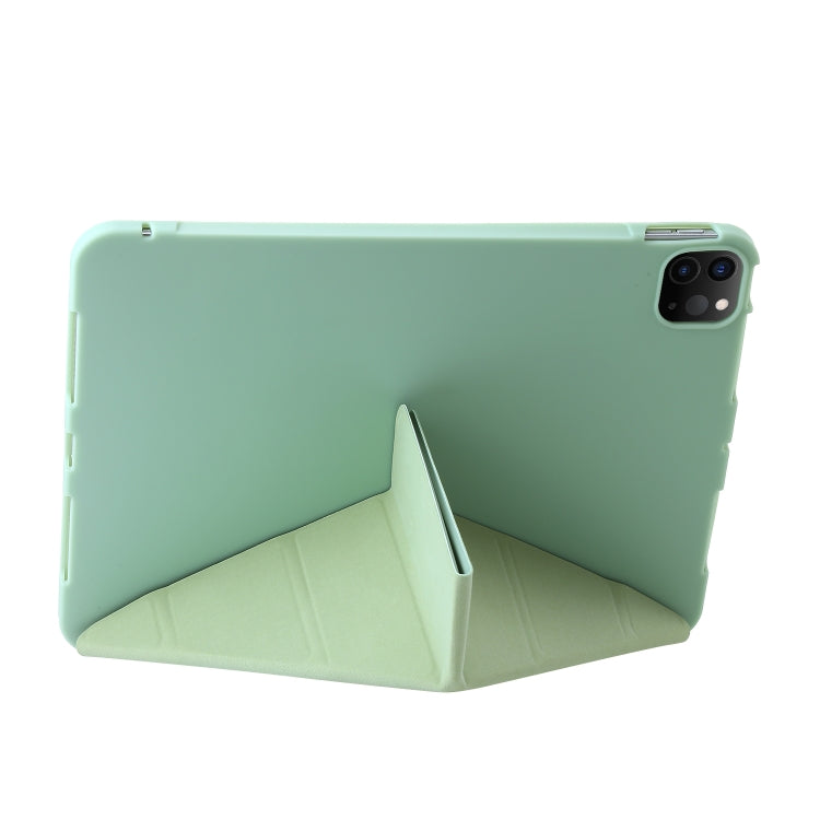 For iPad Pro 13 2024 TPU Deformation Flip Leather Tablet Case with Holder(Mint Green) - iPad Pro 13 2024 Cases by PMC TechLife | Online Shopping South Africa | PMC TechLife | Buy Now Pay Later Mobicred
