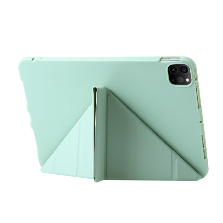 For iPad Pro 13 2024 TPU Deformation Flip Leather Tablet Case with Holder(Mint Green) - iPad Pro 13 2024 Cases by PMC TechLife | Online Shopping South Africa | PMC TechLife | Buy Now Pay Later Mobicred