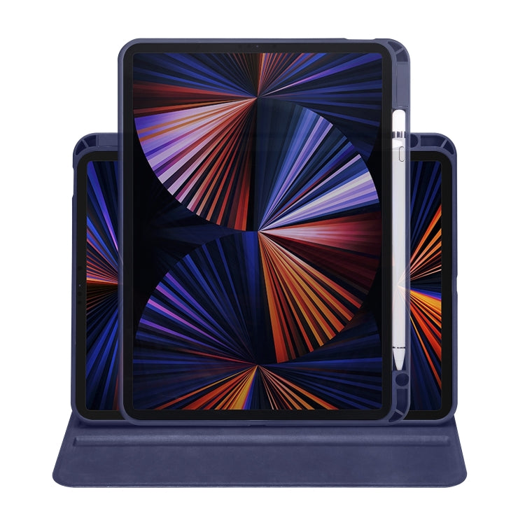 For iPad Air 13 2025 / 2024 Acrylic 360 Degree Rotation Holder Leather Tablet Case(Dark Blue) - free shipping - PMC TechLife - Order now!