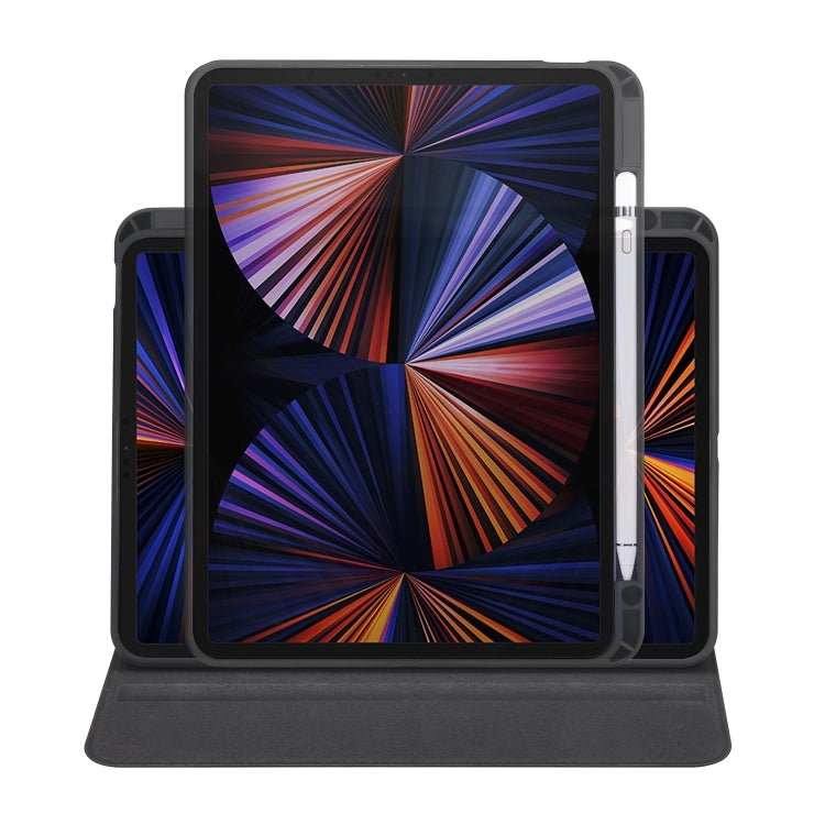 For iPad Pro 11 2024 Acrylic 360 Degree Rotation Holder Leather Tablet Case(Black) - iPad Pro 11 2024 Cases by PMC TechLife | Online Shopping South Africa | PMC TechLife | Buy Now Pay Later Mobicred