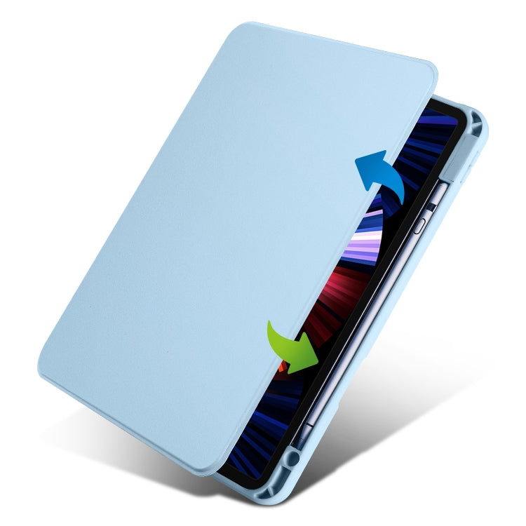 For iPad Pro 13 2024 Acrylic 360 Degree Rotation Holder Leather Tablet Case(Ice Blue) - iPad Pro 13 2024 Cases by PMC TechLife | Online Shopping South Africa | PMC TechLife | Buy Now Pay Later Mobicred