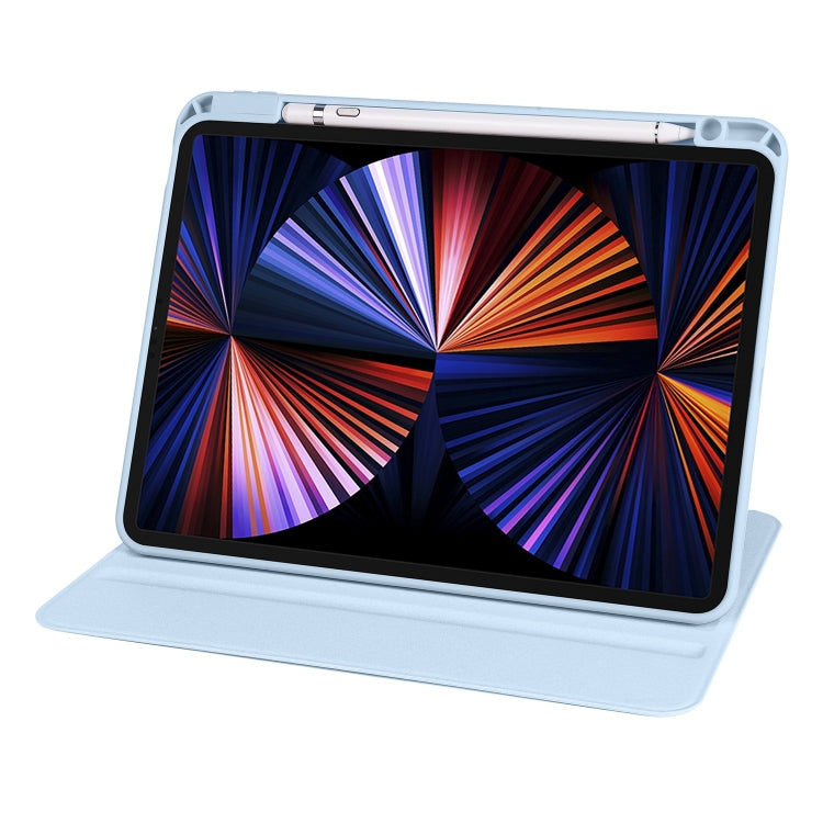 For iPad Pro 13 2024 Acrylic 360 Degree Rotation Holder Leather Tablet Case(Ice Blue) - iPad Pro 13 2024 Cases by PMC TechLife | Online Shopping South Africa | PMC TechLife | Buy Now Pay Later Mobicred