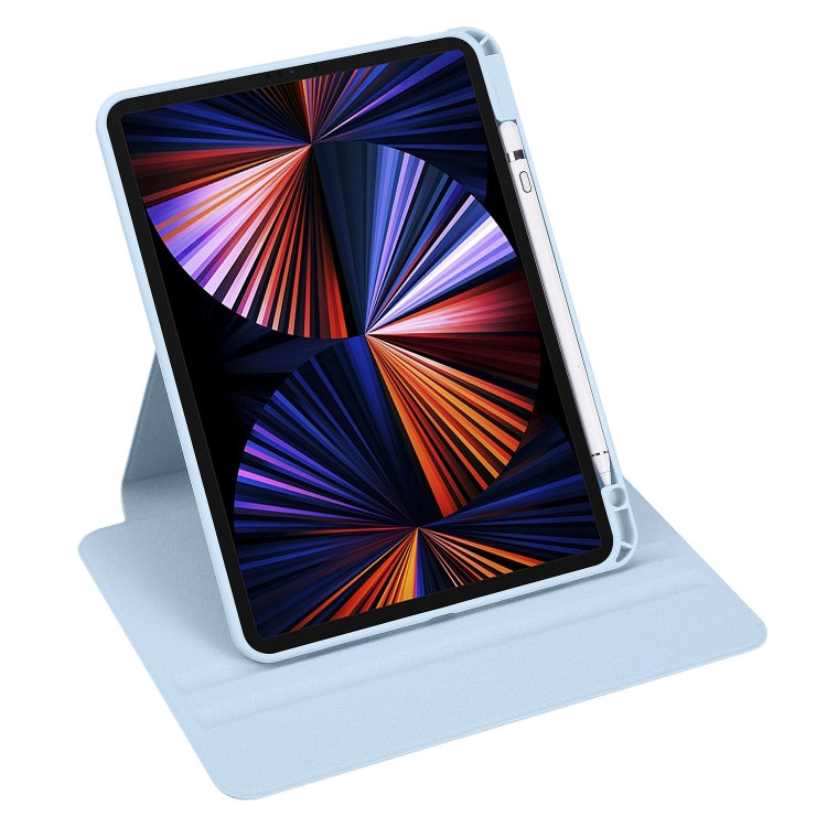 For iPad Pro 13 2024 Acrylic 360 Degree Rotation Holder Leather Tablet Case(Ice Blue) - iPad Pro 13 2024 Cases by PMC TechLife | Online Shopping South Africa | PMC TechLife | Buy Now Pay Later Mobicred