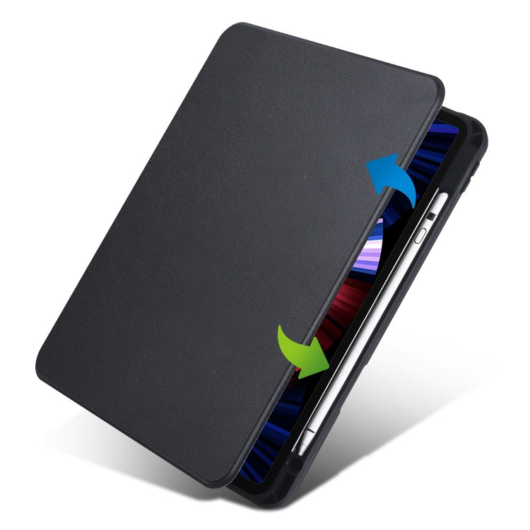 For iPad Pro 13 2024 Acrylic 360 Degree Rotation Holder Leather Tablet Case(Black) - iPad Pro 13 2024 Cases by PMC TechLife | Online Shopping South Africa | PMC TechLife | Buy Now Pay Later Mobicred