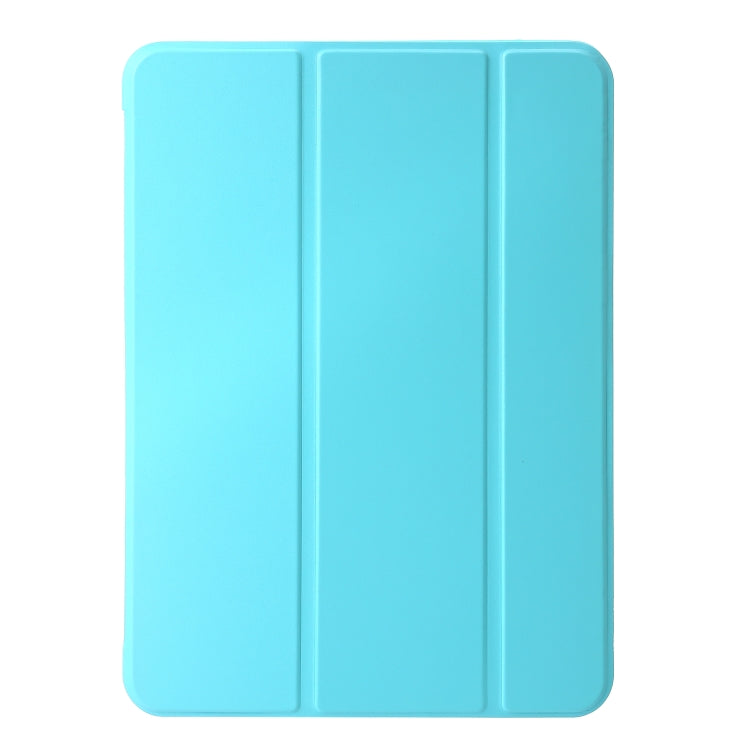 For iPad Pro 13 2024 Three-fold Holder Flip Tablet Leather Case(Mint Blue) - iPad Pro 13 2024 Cases by PMC TechLife | Online Shopping South Africa | PMC TechLife | Buy Now Pay Later Mobicred