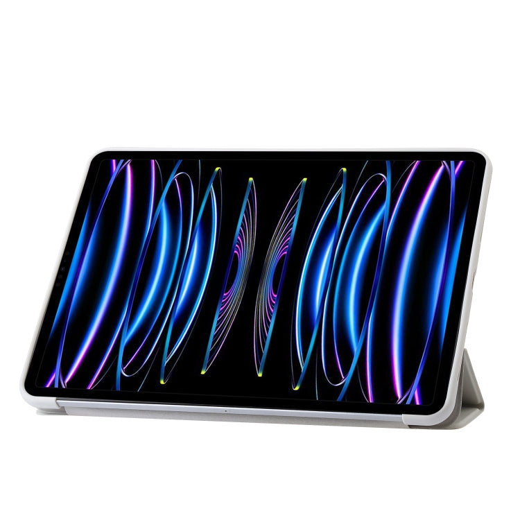 For iPad Pro 13 2024 Three-fold Holder Flip Tablet Leather Case(Grey) - free shipping - PMC TechLife - Order now!