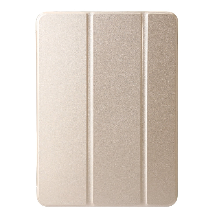 For iPad Pro 13 2024 Three-fold Holder Flip Tablet Leather Case(Gold) - iPad Pro 13 2024 Cases by PMC TechLife | Online Shopping South Africa | PMC TechLife | Buy Now Pay Later Mobicred
