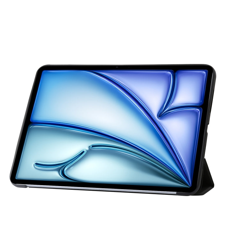 For iPad Air 13 2025 / 2024 Three-fold Holder Flip Tablet Leather Case(Black) - iPad Air 13 2025 / 2024 Cases by PMC TechLife | Online Shopping South Africa | PMC TechLife | Buy Now Pay Later Mobicred