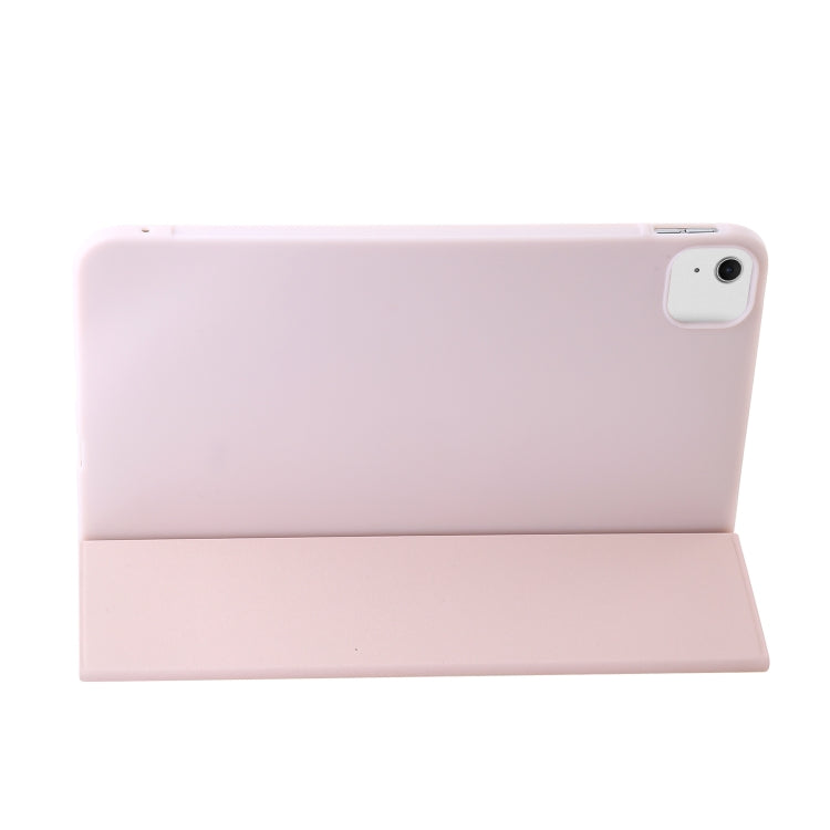 For iPad Air 13 2024 Three-fold Holder Flip Tablet Leather Case(Light Pink) - iPad Air 13 2024 Cases by PMC TechLife | Online Shopping South Africa | PMC TechLife | Buy Now Pay Later Mobicred
