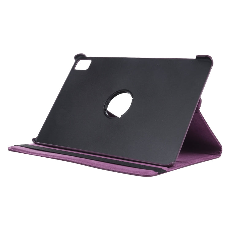 For iPad Pro 13 2024 360 Degree Rotation Litchi Texture Leather Tablet Case with Holder(Purple) - iPad Pro 13 2024 Cases by PMC TechLife | Online Shopping South Africa | PMC TechLife | Buy Now Pay Later Mobicred
