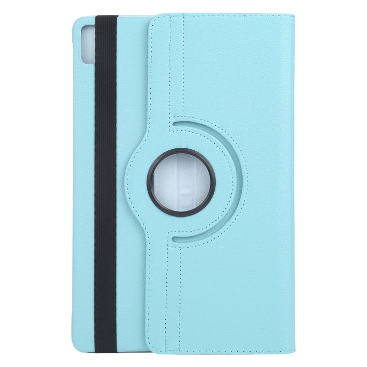 For iPad Pro 13 2024 360 Degree Rotation Litchi Texture Leather Tablet Case with Holder(Sky Blue) - iPad Pro 13 2024 Cases by PMC TechLife | Online Shopping South Africa | PMC TechLife | Buy Now Pay Later Mobicred