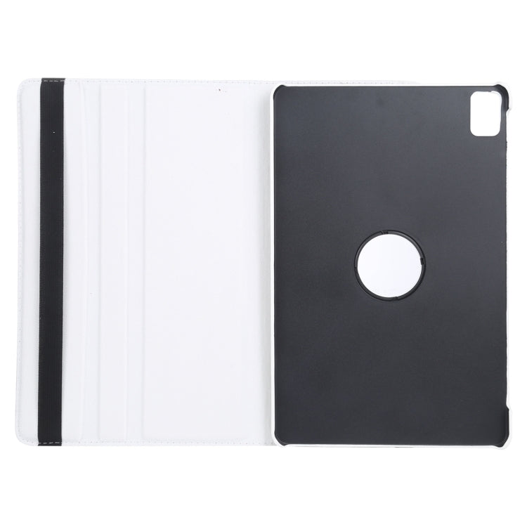 For iPad Pro 13 2024 360 Degree Rotation Litchi Texture Leather Tablet Case with Holder(White) - iPad Pro 13 2024 Cases by PMC TechLife | Online Shopping South Africa | PMC TechLife | Buy Now Pay Later Mobicred
