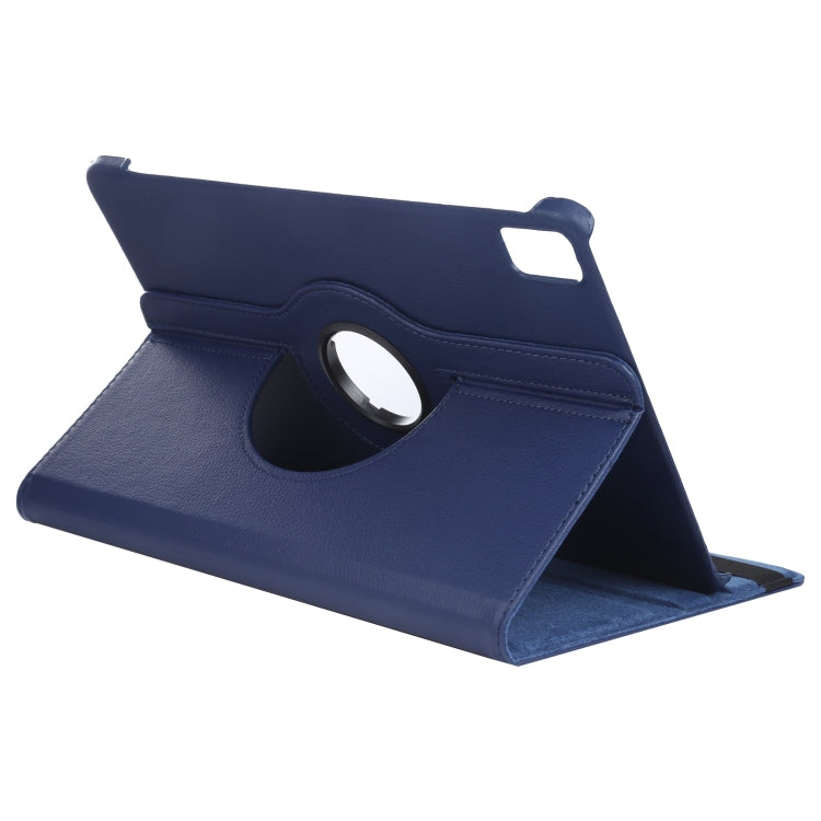 For iPad Pro 13 2024 360 Degree Rotation Litchi Texture Leather Tablet Case with Holder(Dark Blue) - free shipping - PMC TechLife - Order now!