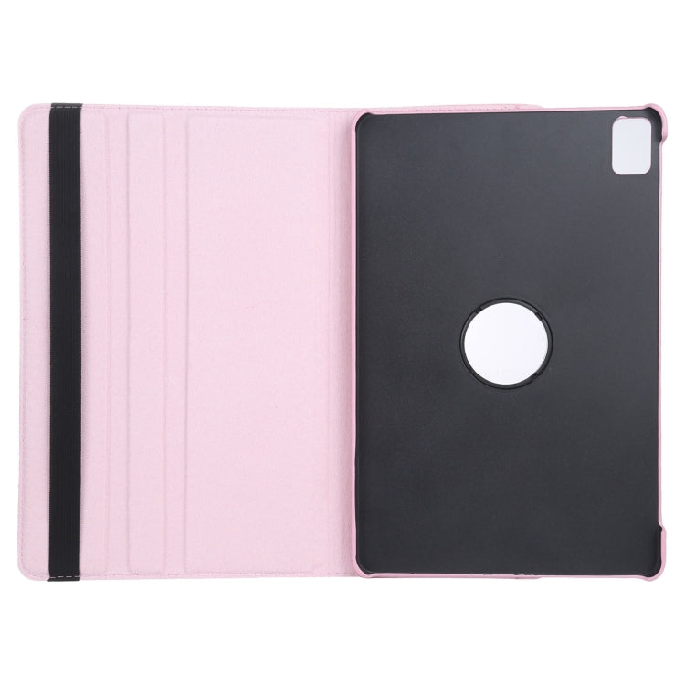 For iPad Pro 13 2024 360 Degree Rotation Litchi Texture Leather Tablet Case with Holder(Pink) - iPad Pro 13 2024 Cases by PMC TechLife | Online Shopping South Africa | PMC TechLife | Buy Now Pay Later Mobicred