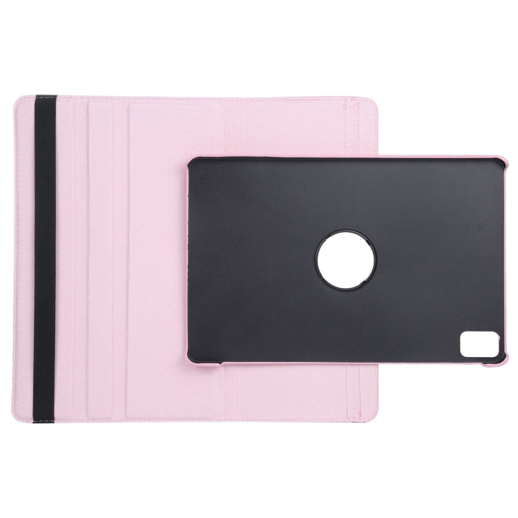 For iPad Pro 13 2024 360 Degree Rotation Litchi Texture Leather Tablet Case with Holder(Pink) - iPad Pro 13 2024 Cases by PMC TechLife | Online Shopping South Africa | PMC TechLife | Buy Now Pay Later Mobicred