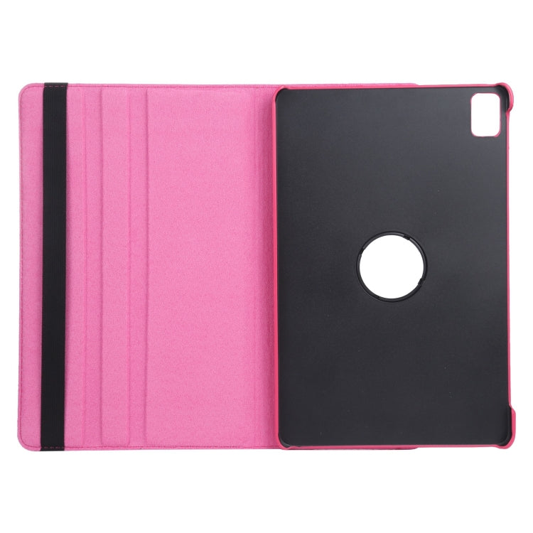 For iPad Pro 13 2024 360 Degree Rotation Litchi Texture Leather Tablet Case with Holder(Rose Red) - iPad Pro 13 2024 Cases by PMC TechLife | Online Shopping South Africa | PMC TechLife | Buy Now Pay Later Mobicred