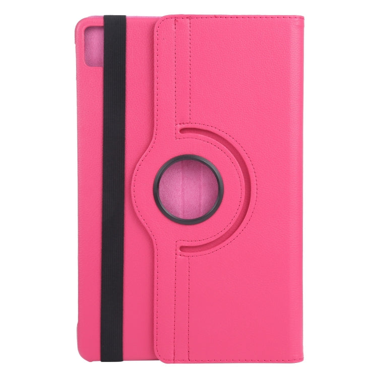 For iPad Air 13 2024 360 Degree Rotation Litchi Texture Leather Tablet Case with Holder(Rose Red) - iPad Air 13 2024 Cases by PMC TechLife | Online Shopping South Africa | PMC TechLife | Buy Now Pay Later Mobicred