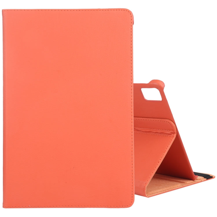 For iPad Air 11 2024 360 Degree Rotation Litchi Texture Leather Tablet Case with Holder(Orange) - iPad Air 11 2024 Cases by PMC TechLife | Online Shopping South Africa | PMC TechLife | Buy Now Pay Later Mobicred