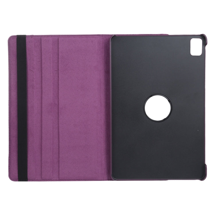 For iPad Pro 11 2024 360 Degree Rotation Litchi Texture Leather Tablet Case with Holder(Purple) - iPad Pro 11 2024 Cases by PMC TechLife | Online Shopping South Africa | PMC TechLife | Buy Now Pay Later Mobicred