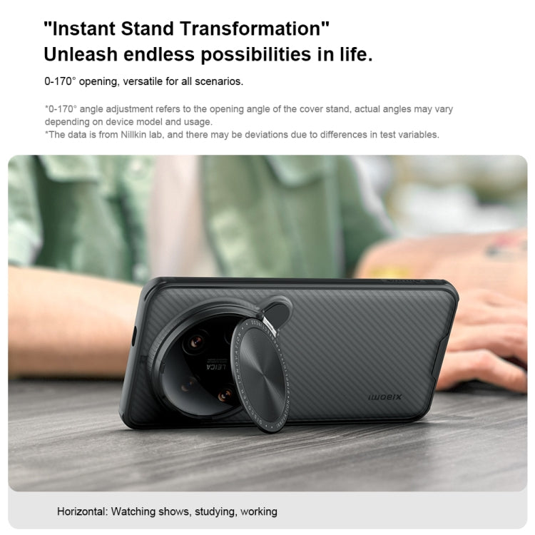 For Xiaomi 14 Ultra NILLKIN CamShield Prop Clear Version PC Phone Case(Green) - 14 Ultra Cases by NILLKIN | Online Shopping South Africa | PMC TechLife | Buy Now Pay Later Mobicred