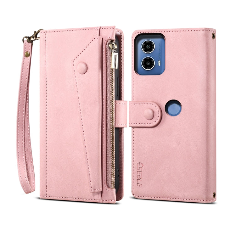For Motorola Moto G34 ESEBLE Retro Frosted RFID Leather Phone Case(Rose Gold) - free shipping - PMC TechLife - Order now!