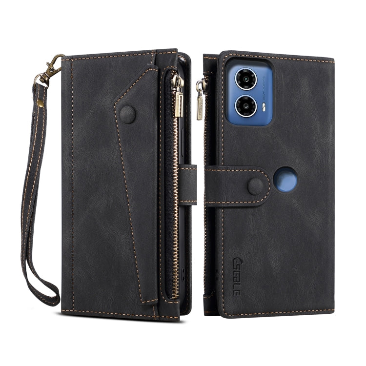 For Motorola Edge 50 Fusion ESEBLE Retro Frosted RFID Leather Phone Case(Black) - Motorola Cases by ESEBLE | Online Shopping South Africa | PMC TechLife | Buy Now Pay Later Mobicred