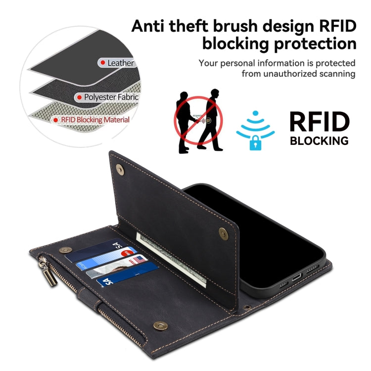 For Motorola Edge 50 Fusion ESEBLE Retro Frosted RFID Leather Phone Case(Black) - Motorola Cases by ESEBLE | Online Shopping South Africa | PMC TechLife | Buy Now Pay Later Mobicred