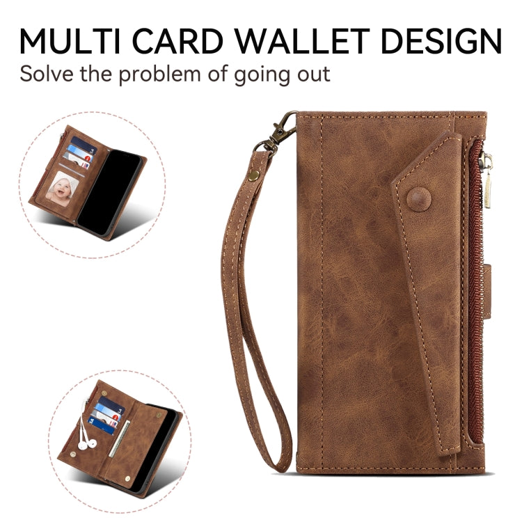 For Motorola Edge 50 Fusion ESEBLE Retro Frosted RFID Leather Phone Case(Brown) - Motorola Cases by ESEBLE | Online Shopping South Africa | PMC TechLife | Buy Now Pay Later Mobicred