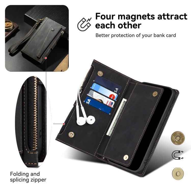 For Motorola Moto G54 5G Global ESEBLE Retro Frosted RFID Leather Phone Case(Black) - free shipping - PMC TechLife - Order now!