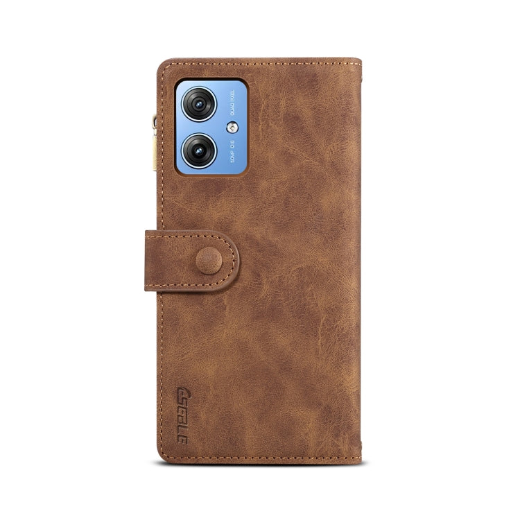 For Motorola Moto G54 Power 5G ESEBLE Retro Frosted RFID Leather Phone Case(Brown) - Motorola Cases by ESEBLE | Online Shopping South Africa | PMC TechLife | Buy Now Pay Later Mobicred