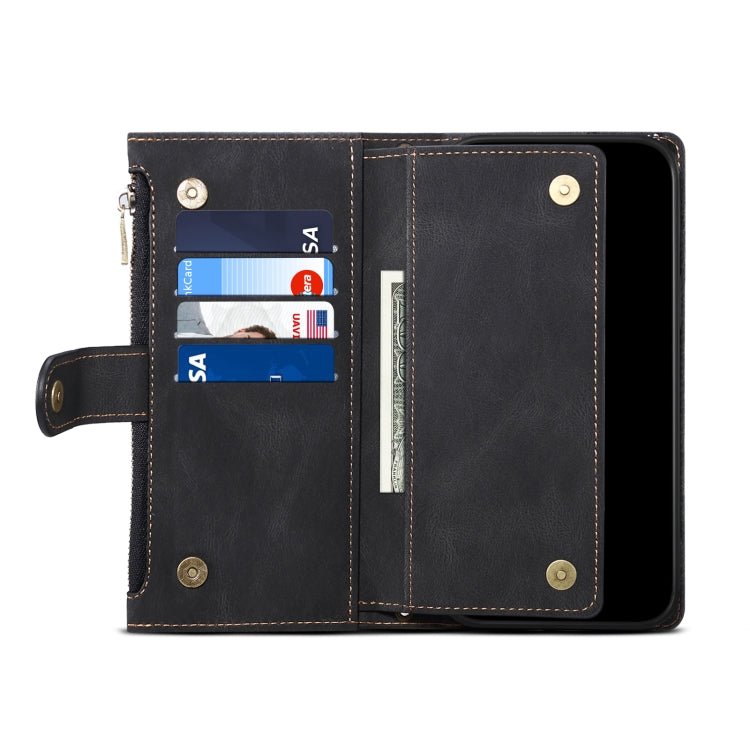 For Motorola Moto G34 5G / G45 5G ESEBLE Retro Frosted RFID Leather Phone Case(Black) - Motorola Cases by ESEBLE | Online Shopping South Africa | PMC TechLife | Buy Now Pay Later Mobicred