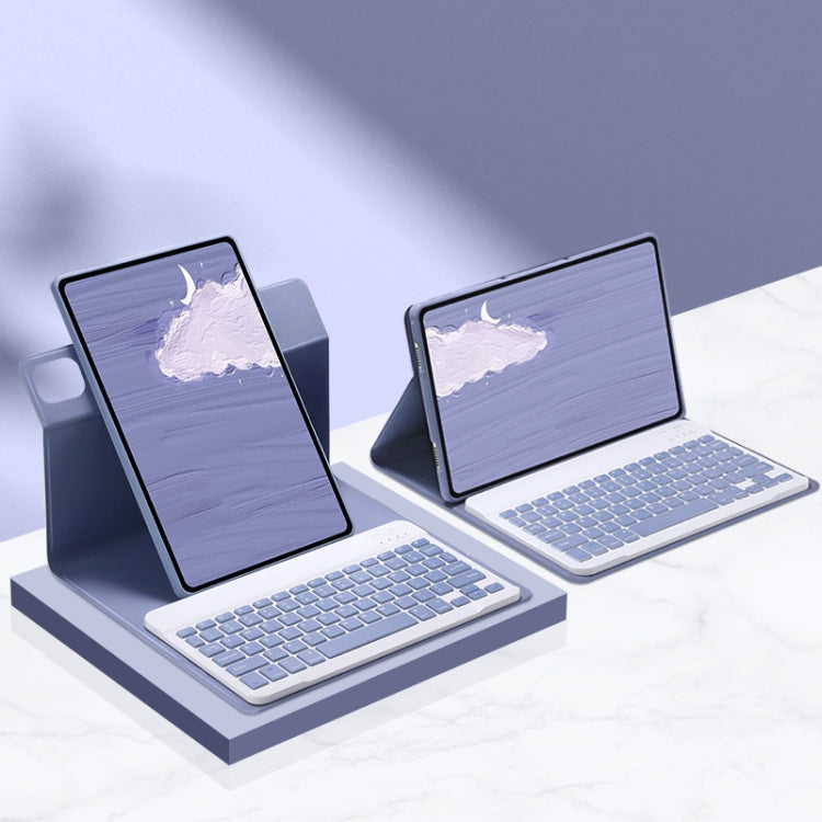 For Xiaomi Pad 6S Pro 12.4 inch 2024 Detachable Keyboard Smart Tablet Leather Case(Purple) - Xiaomi Keyboard by PMC TechLife | Online Shopping South Africa | PMC TechLife | Buy Now Pay Later Mobicred