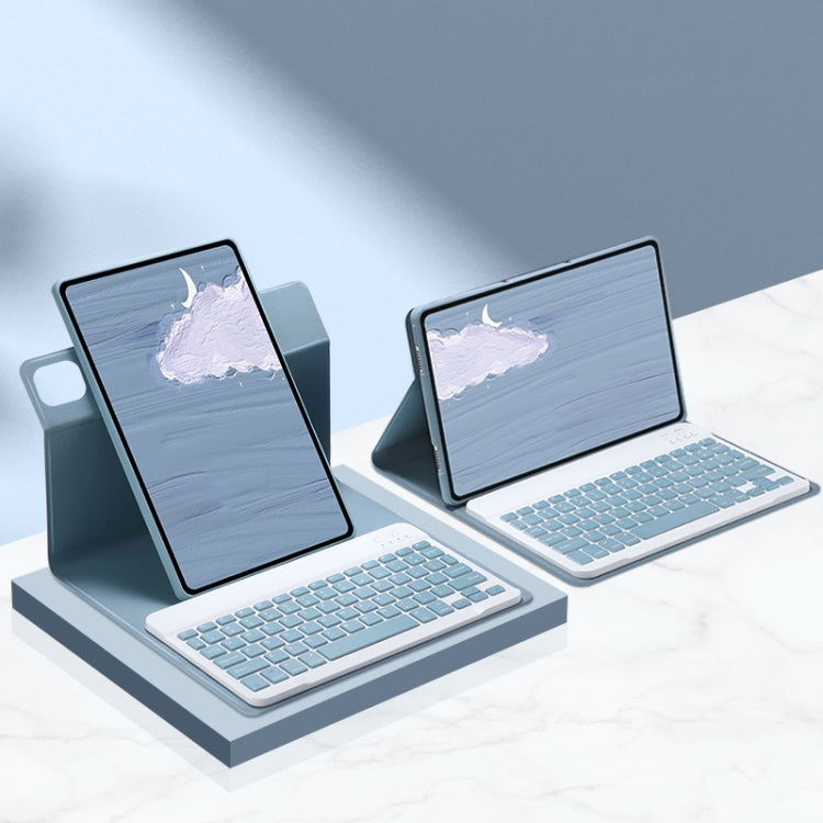 For Xiaomi Pad 5 Pro 12.4 inch Detachable Keyboard Smart Tablet Leather Case(Blue) - Xiaomi Keyboard by PMC TechLife | Online Shopping South Africa | PMC TechLife | Buy Now Pay Later Mobicred