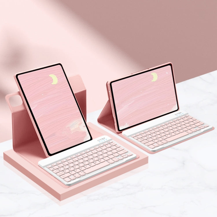 For Xiaomi Pad 5 / Pad 5 Pro 11 inch Detachable Keyboard Smart Tablet Leather Case(Pink) - Others Keyboard by PMC TechLife | Online Shopping South Africa | PMC TechLife | Buy Now Pay Later Mobicred