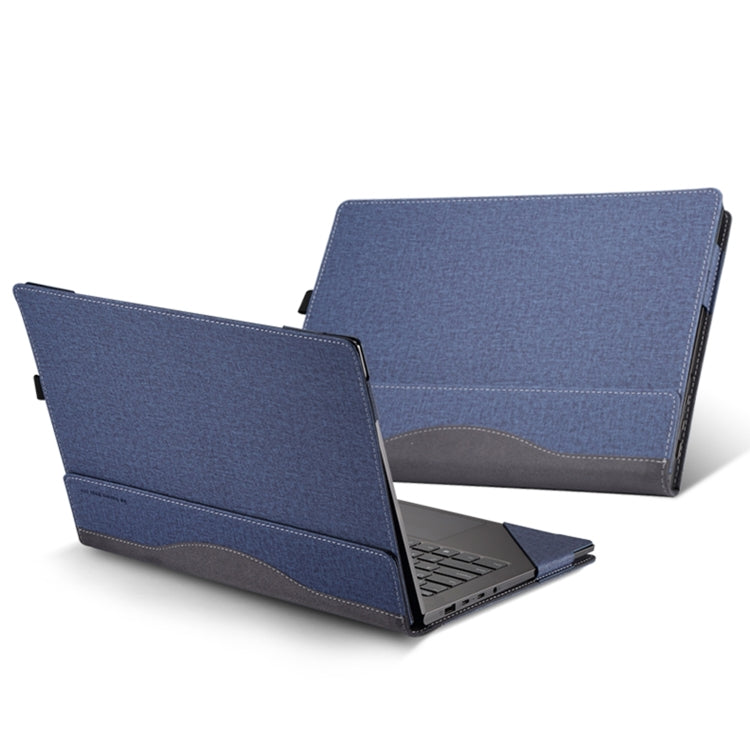 For HP Pavilion X360 Convertible 14-dy Leather Laptop Shockproof Protective Case(Dark Blue) - free shipping - PMC Jewellery - Order now!