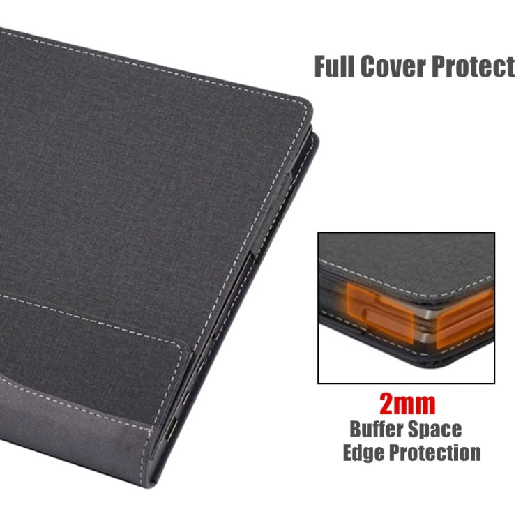 For HP ProBook 455 15.6 inch G10 Leather Laptop Shockproof Protective Case(Black) - free shipping - PMC Jewellery - Order now!