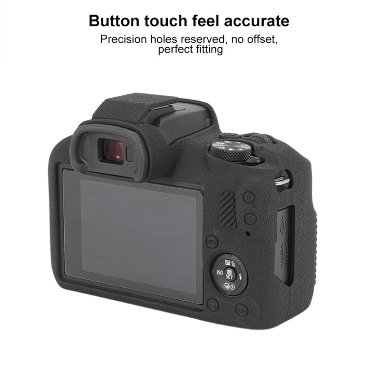 For Canon EOS R100 Litchi Texture Soft Silicone Protective Case(Black) - Protective Case by PMC TechLife | Online Shopping South Africa | PMC TechLife | Buy Now Pay Later Mobicred