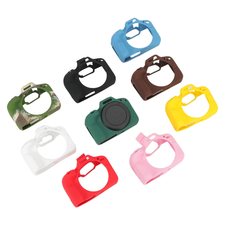 For Canon EOS R100 Litchi Texture Soft Silicone Protective Case(Green) - Protective Case by PMC TechLife | Online Shopping South Africa | PMC TechLife | Buy Now Pay Later Mobicred