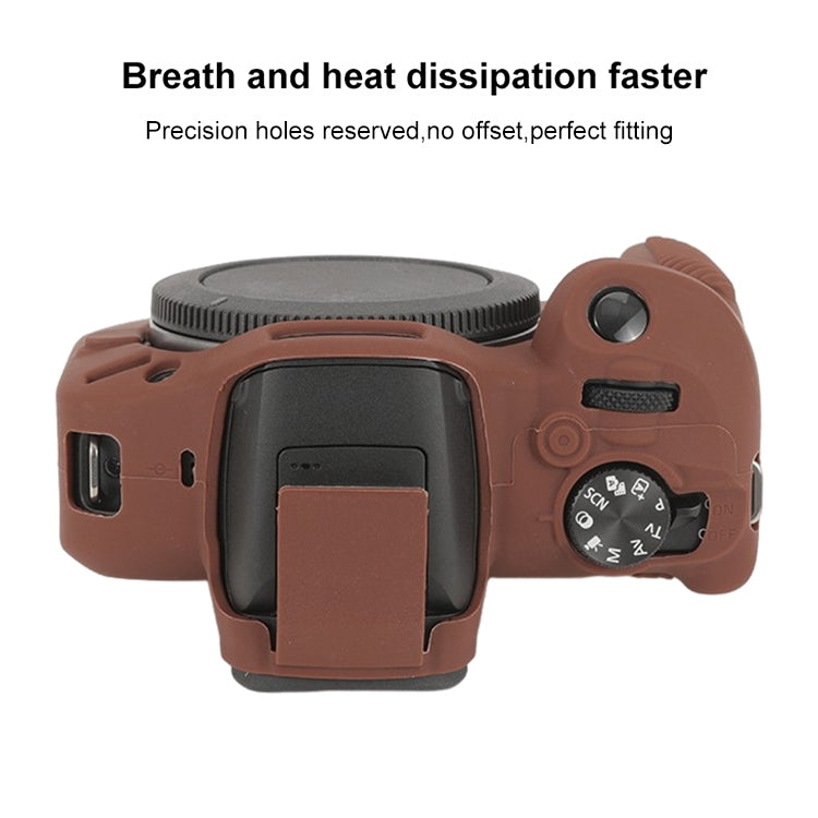 For Canon EOS R100 Glossy Soft Silicone Protective Case(Coffee) - Protective Case by PMC TechLife | Online Shopping South Africa | PMC TechLife | Buy Now Pay Later Mobicred