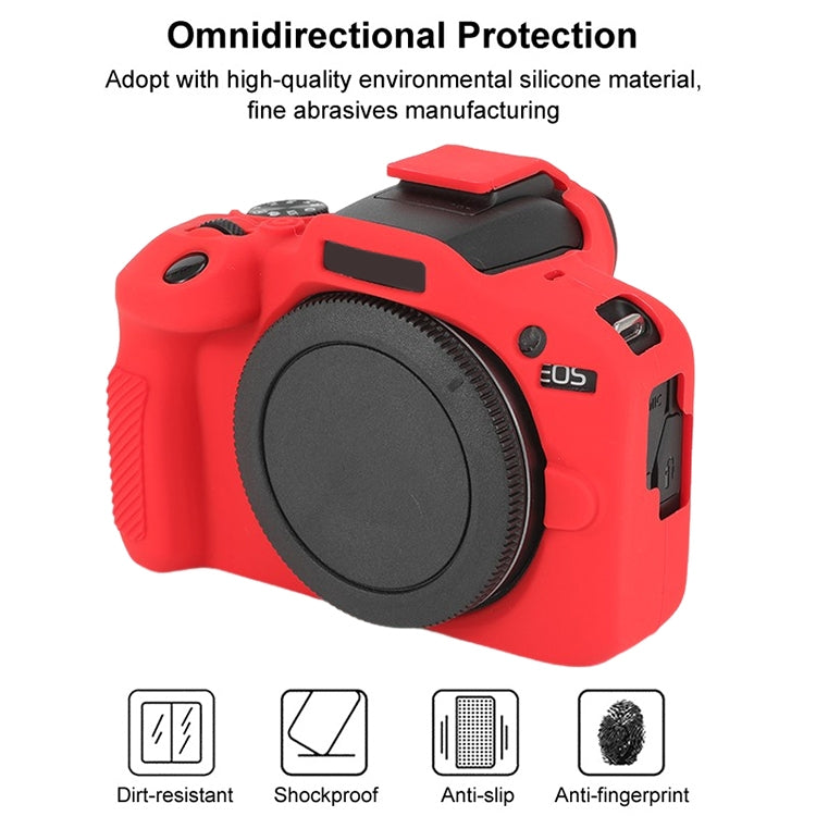 For Canon EOS R100 Glossy Soft Silicone Protective Case(Red) - Protective Case by PMC TechLife | Online Shopping South Africa | PMC TechLife | Buy Now Pay Later Mobicred