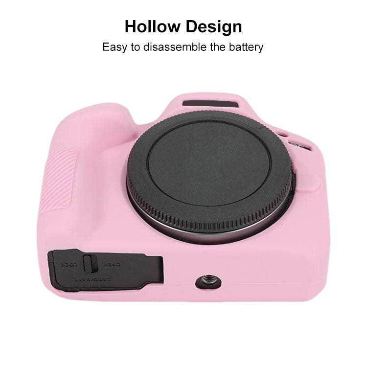 For Canon EOS R100 Glossy Soft Silicone Protective Case(Pink) - Protective Case by PMC TechLife | Online Shopping South Africa | PMC TechLife | Buy Now Pay Later Mobicred