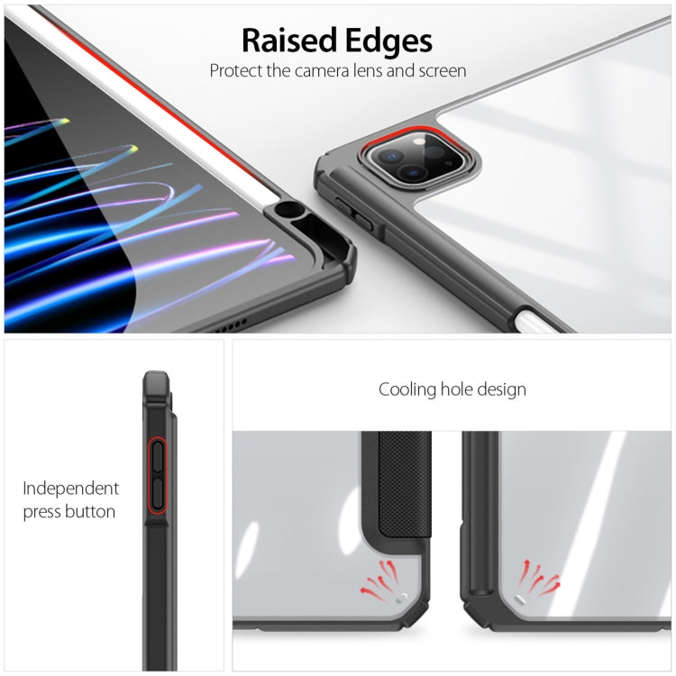 For iPad Pro 11 2024 DUX DUCIS TOBY Series Antiskid Leather Tablet Case with Sleep / Wake-up Function(Black) - free shipping - PMC TechLife - Order now!