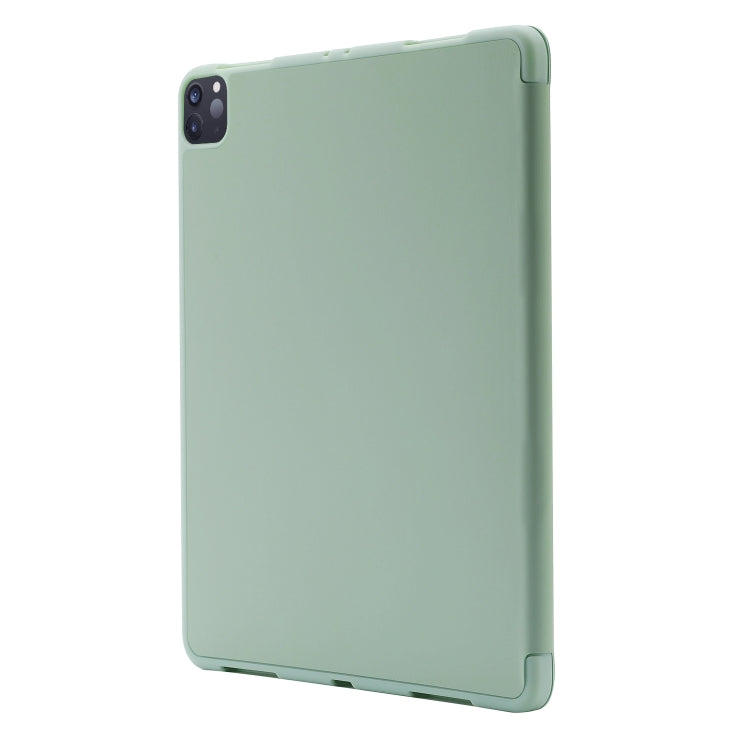 For iPad Pro 13 2024 Skin Feel Tri-fold Leather Tablet Case with Pen Slot(Matcha Green) - iPad Pro 13 2024 Cases by PMC TechLife | Online Shopping South Africa | PMC TechLife | Buy Now Pay Later Mobicred
