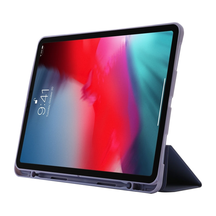 For iPad Pro 13 2024 Skin Feel Tri-fold Leather Tablet Case with Pen Slot(Red) - iPad Pro 13 2024 Cases by PMC TechLife | Online Shopping South Africa | PMC TechLife | Buy Now Pay Later Mobicred