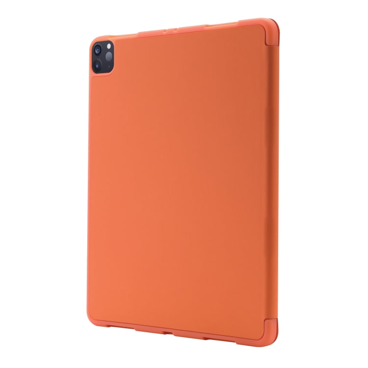 For iPad Air 11 2025 / 2024 Skin Feel Tri-fold Leather Tablet Case with Pen Slot(Orange) - iPad Air 11 2025 / 2024 Cases by PMC TechLife | Online Shopping South Africa | PMC TechLife | Buy Now Pay Later Mobicred