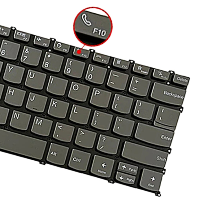 For Lenovo IdeaPad 5 / Yoga Slim 7 Pro US Version Laptop Backlight Keyboard, F10 Key with Phone Icon(Grey) - Lenovo Spare Parts by PMC TechLife | Online Shopping South Africa | PMC TechLife | Buy Now Pay Later Mobicred