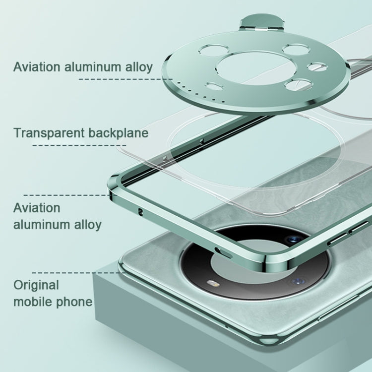 For Huawei Mate 60 Pro Aromatherapy Holder Single-sided MagSafe Magnetic Phone Case(Silver) - Huawei Cases by PMC TechLife | Online Shopping South Africa | PMC TechLife | Buy Now Pay Later Mobicred