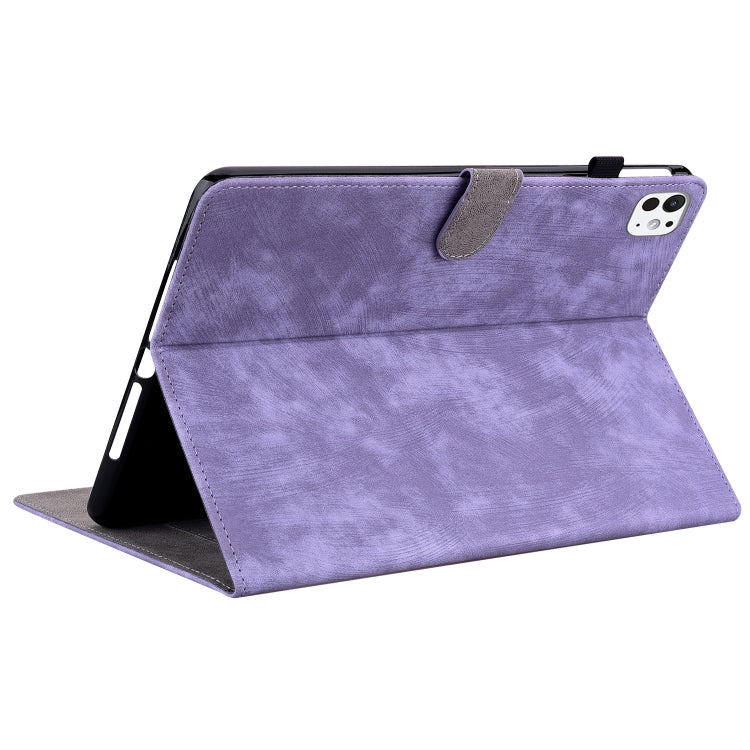 For iPad Pro 11 2024 Embossed Tiger Pattern Leather Tablet Case(Purple) - iPad Pro 11 2024 Cases by PMC TechLife | Online Shopping South Africa | PMC TechLife | Buy Now Pay Later Mobicred